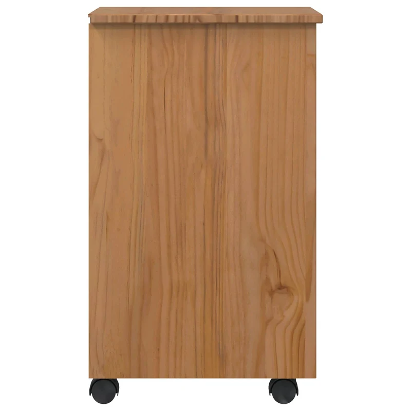Rolling Cabinet with Drawers CORONA Honey Brown