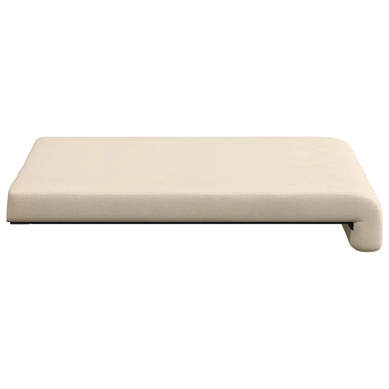 Bench Cushion 4 pcs Microfiber Beige Depth 35 cm