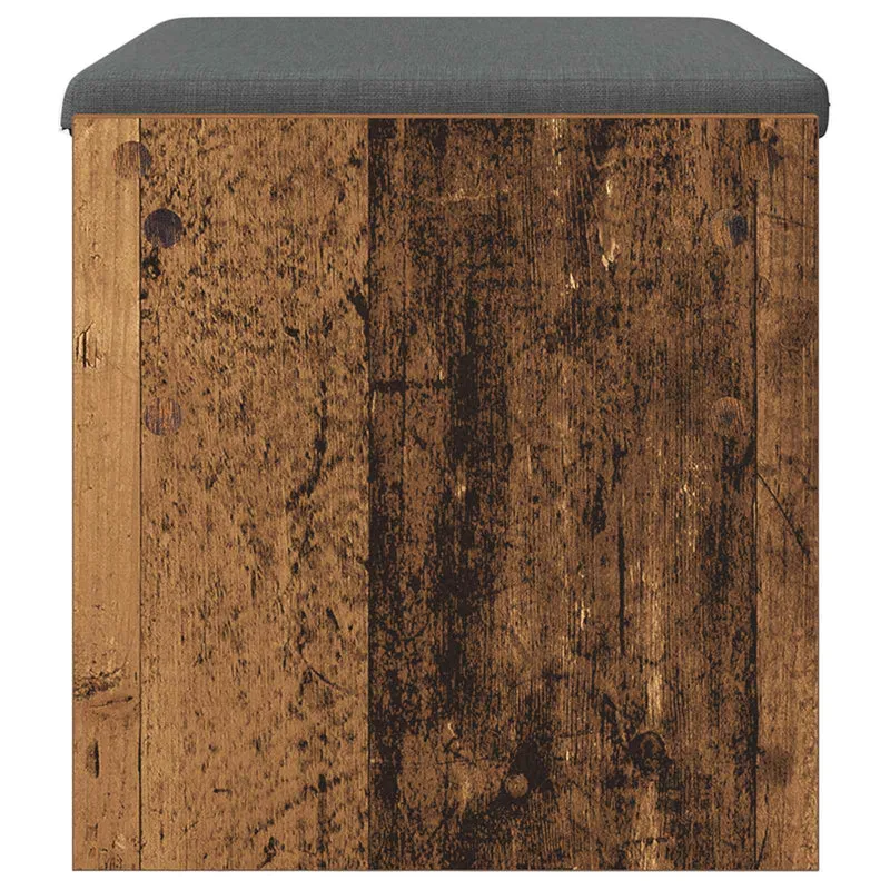 Hall Bench with Cushion Old Wood 63 x 38 x 40 cm