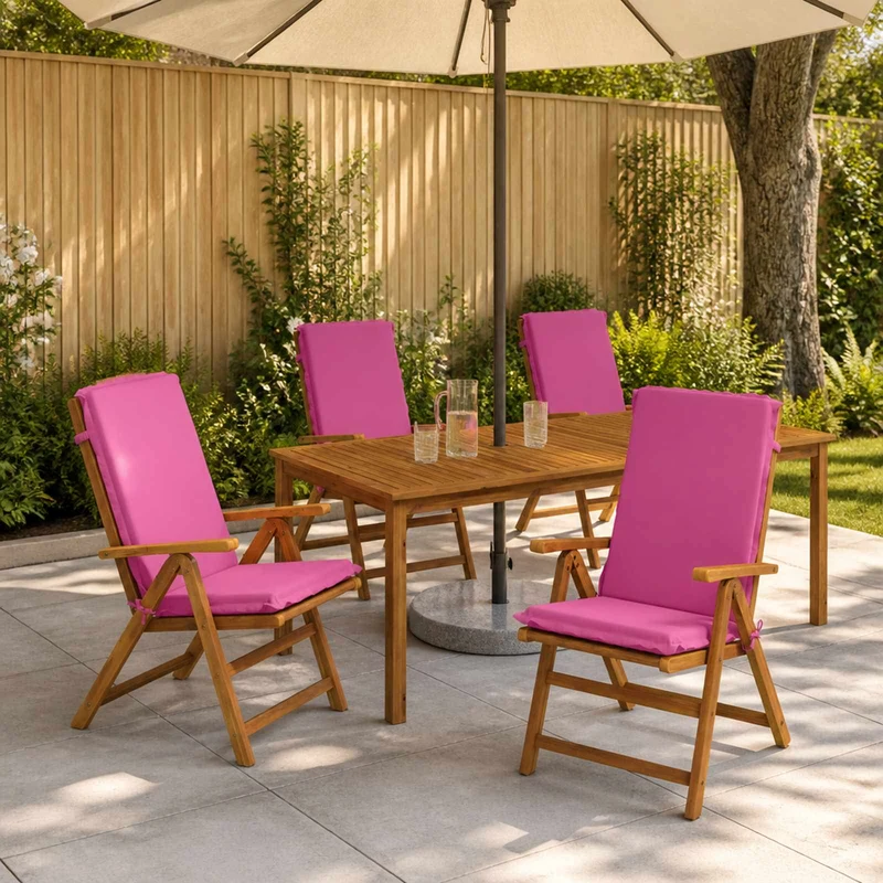 High Back Chair Cushion GEMERT 6 pcs 100% Polyester Pink