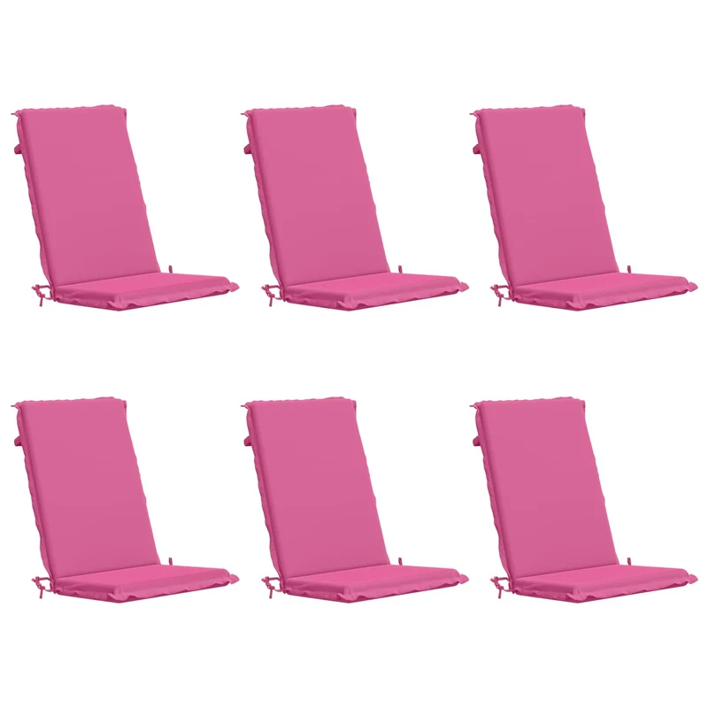 High Back Chair Cushion GEMERT 6 pcs 100% Polyester Pink
