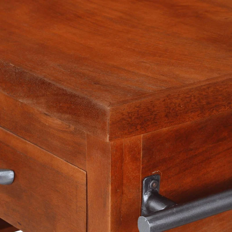 282753 vidaXL Kitchen Trolley 100x48x89 cm Solid Acacia Wood