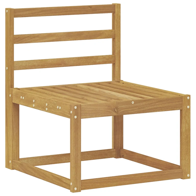 Outdoor Sofa Set 7 pcs White Solid Acacia Wood