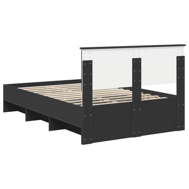 Bed Frame Black 135 x 190 cm Engineered Wood