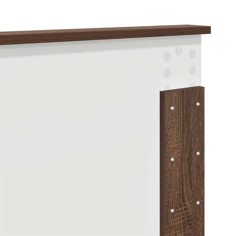 Bed Frame Brown Oak 135 x 190 cm Engineered Wood