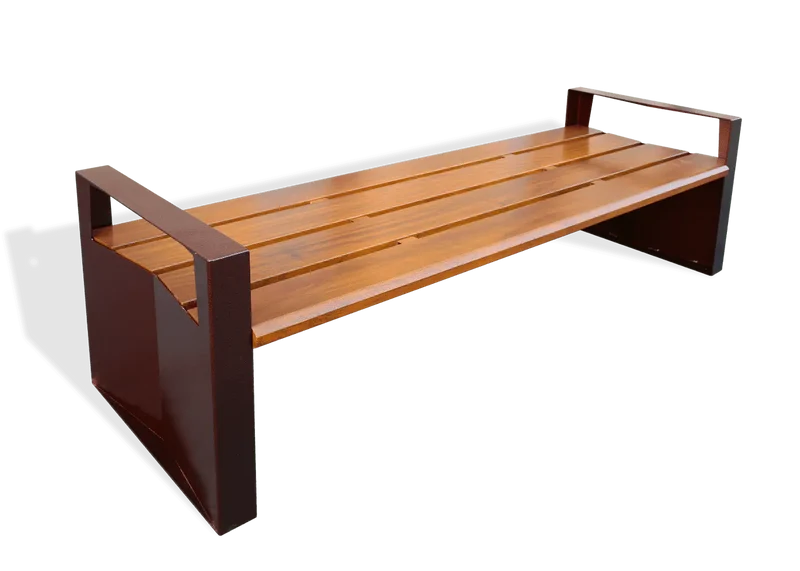 Banquette bois et acier Alea
