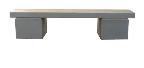 Banquette béton merisier