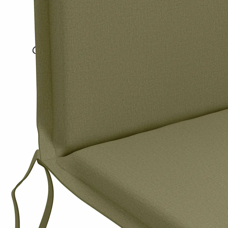 High Back Chair Cushion GEMERT 2 pcs 100% Polyester Olive Green
