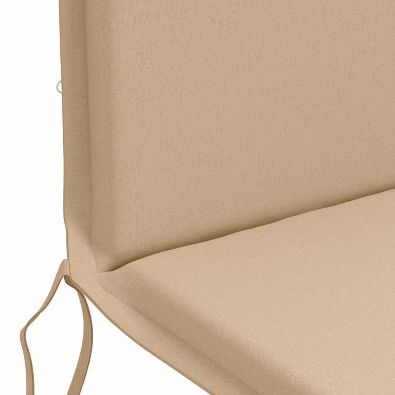 High Back Chair Cushion GEMERT 2 pcs 100% Polyester Sand