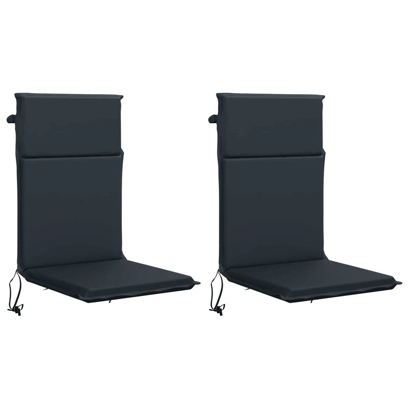 High Back Chair Cushion GEMERT 2 pcs 100% Polyester Dark Blue