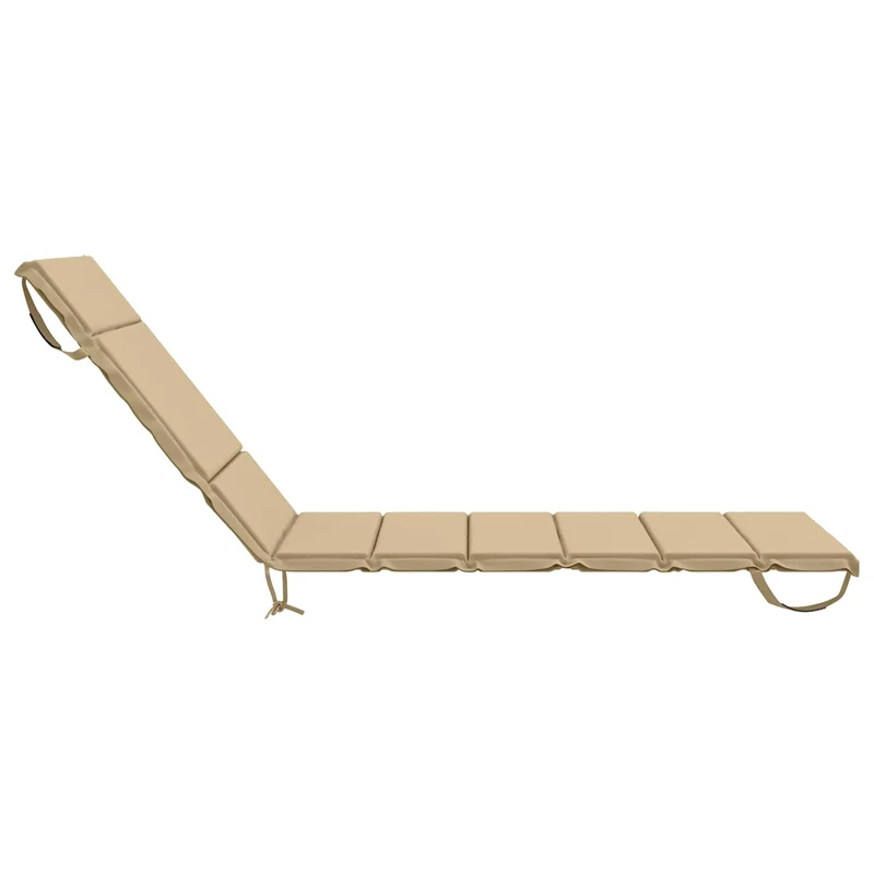 Sunlounger Cushion GEMERT 100% Polyester Beige 200 x 70 x 3 cm