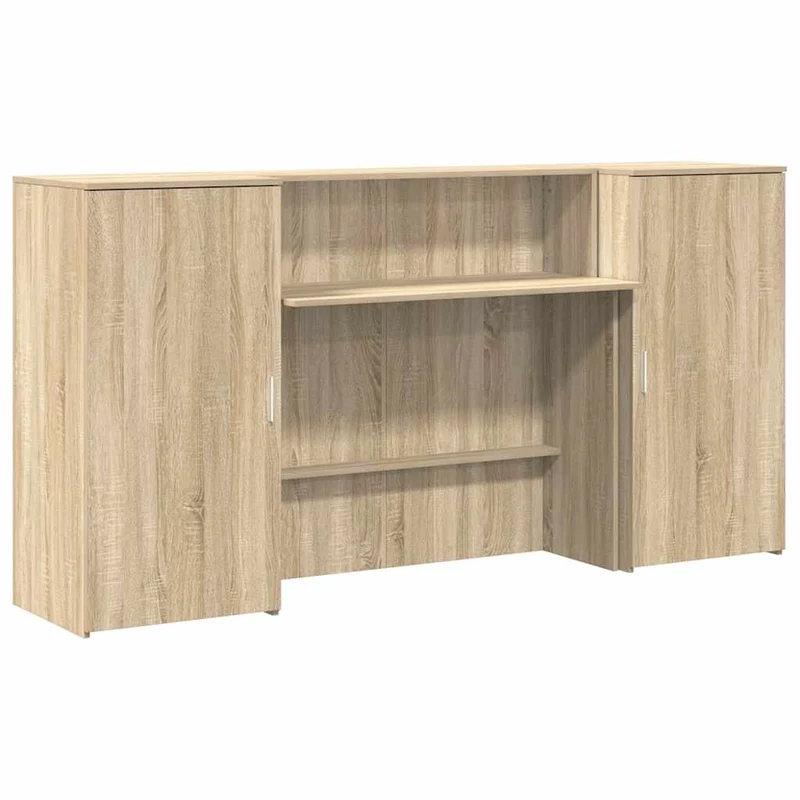 Reception Desk Sonoma Oak 200x50x103,5 cm Engineered Wood