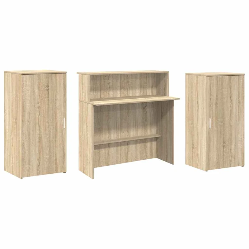 Reception Desk Sonoma Oak 200x50x103,5 cm Engineered Wood