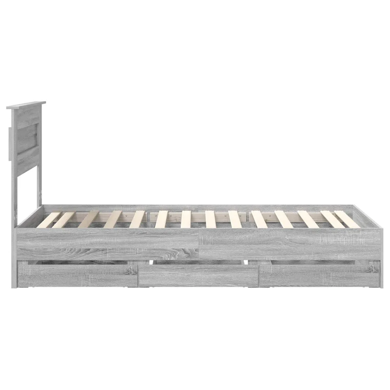 Bed Frame Grey Sonoma 90 x 190 cm Engineer Wood