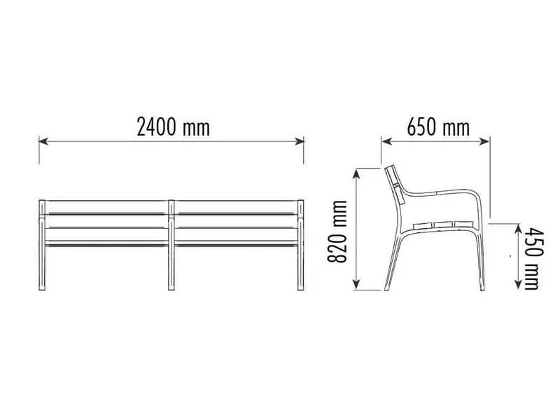 Banc en bois et fonte Citizen