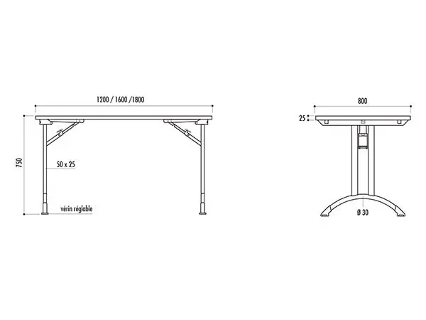 Table Alsace stratifié
