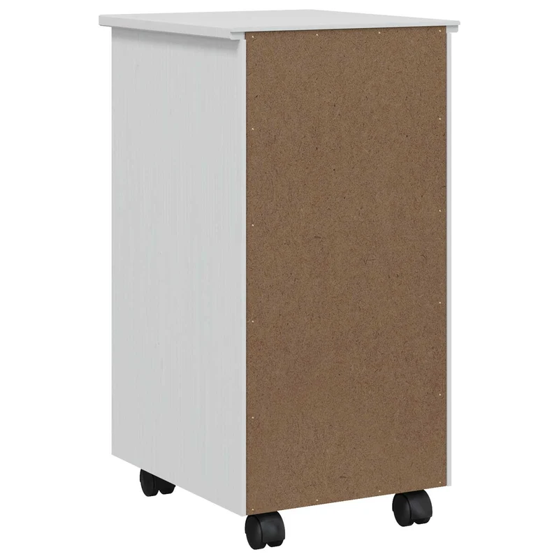 Rolling Cabinet with Drawers CORONA White