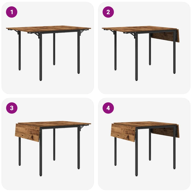 Extendable Dining Table 120 x 81.5 x 75 cm Engineered Wood