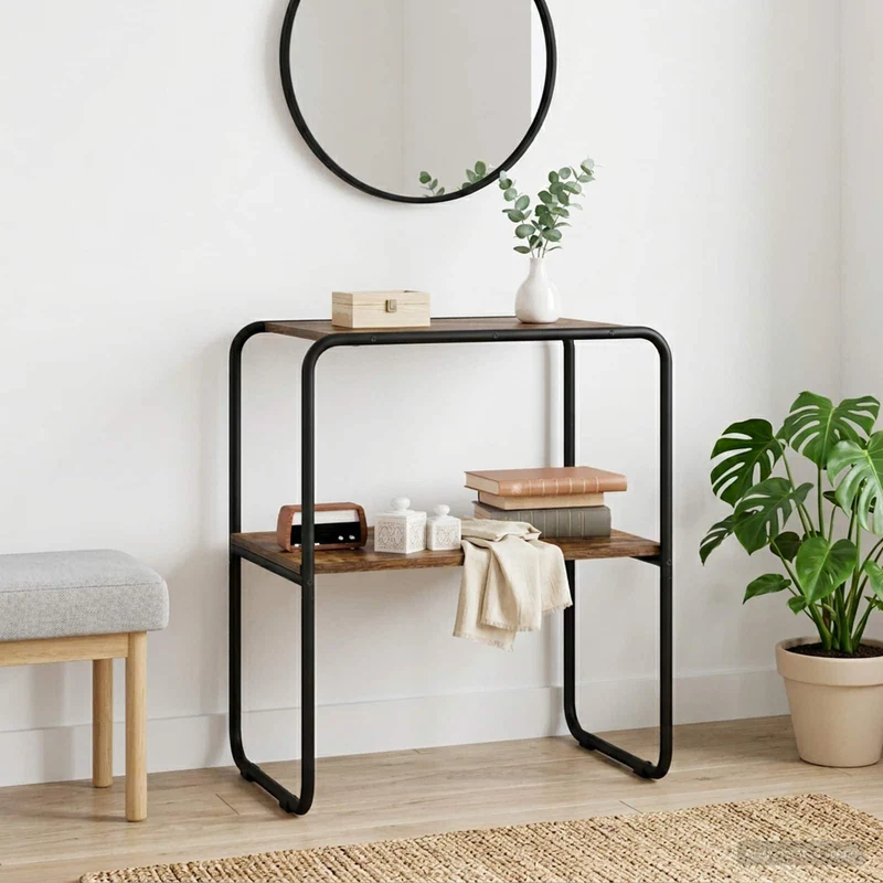 Console Table Smoked Oak 100 x 42.5 x 70 cm Engineered Wood