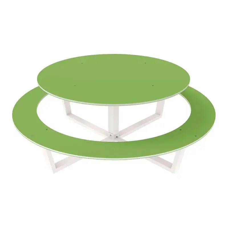 Table pique-nique acier et compact enfant Tout-en-rond