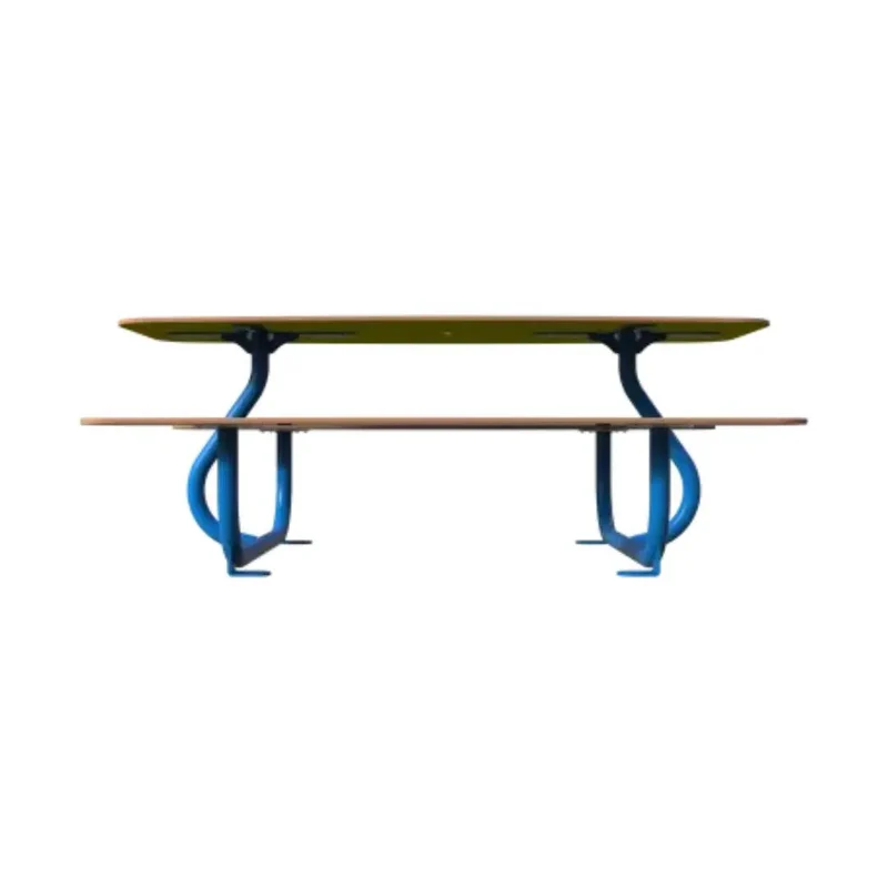 Table ovale en acier avec assises pour enfants - TINY