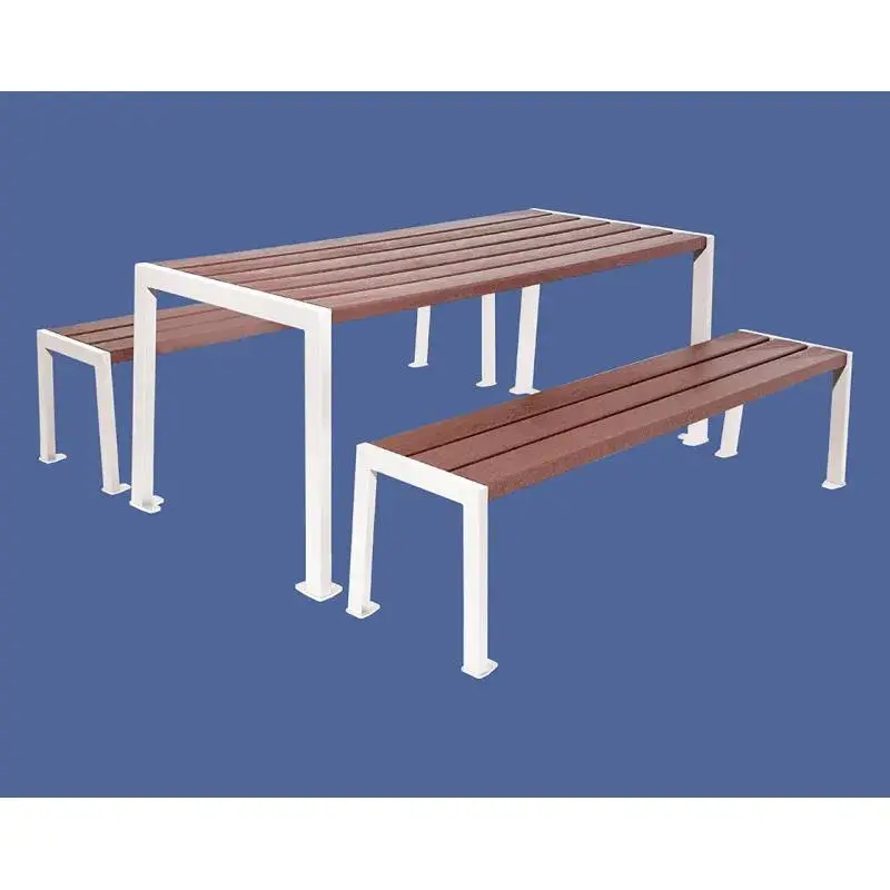 Table de pique-nique Silaos plastique recyclé et acier 1 820 mm