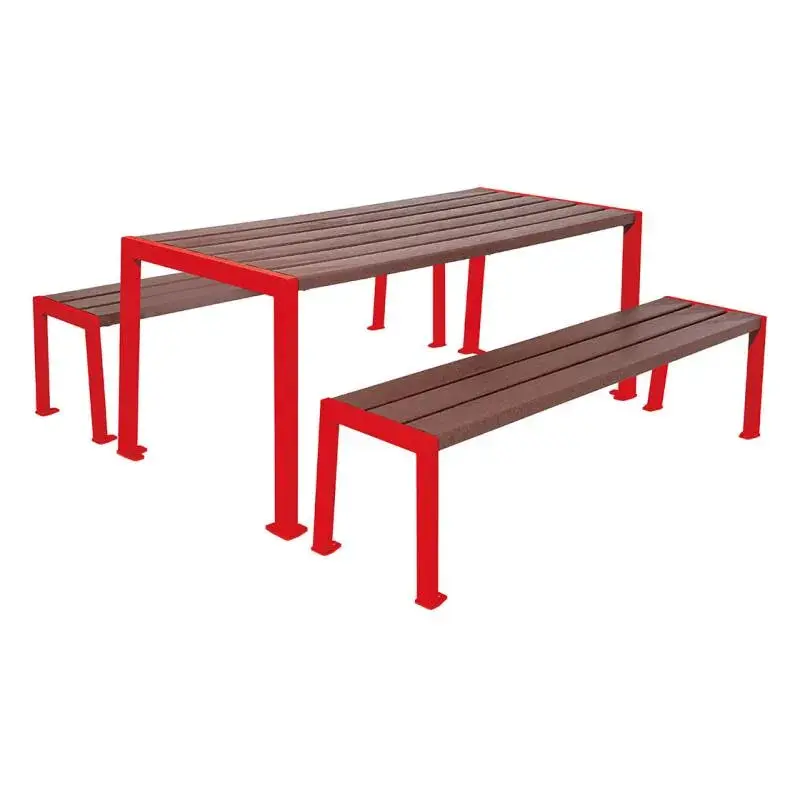 Table de pique-nique Silaos plastique recyclé et acier 1 820 mm