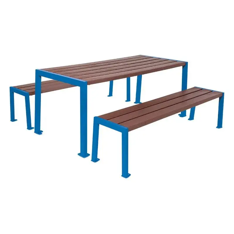 Table de pique-nique Silaos plastique recyclé et acier 1 820 mm