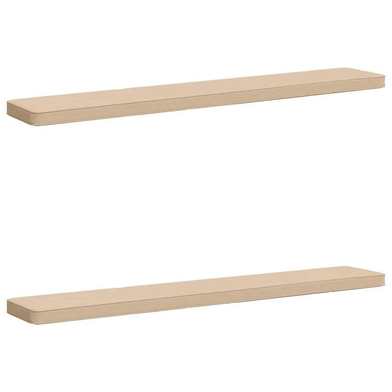 2-Piece Bench Cushions VUGHT 2 pcs 100% Polyester Cream