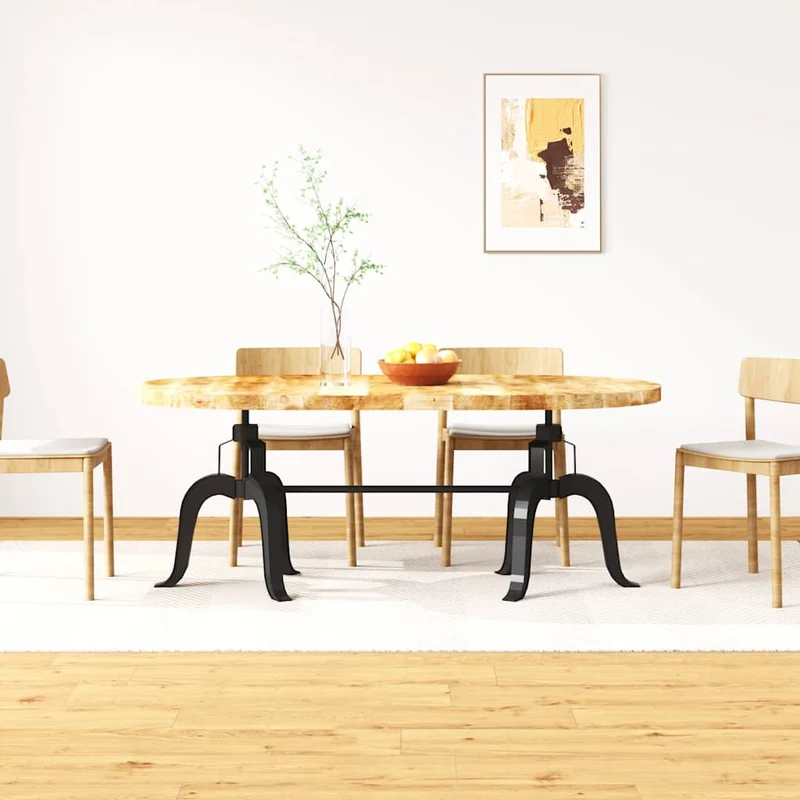 244799 vidaXL Dining Table Solid Mango Wood and Steel 180 cm