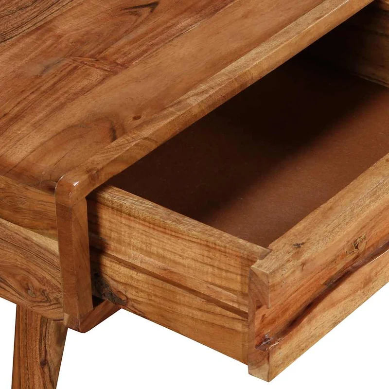 244974 vidaXL Coffee Table Solid Wood with Carved Drawer 100x50x40 cm