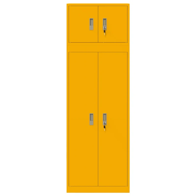 Storage Cabinet 2 pcs Mustard Yellow 60 x 40 x 180 cm Steel