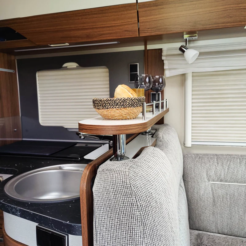 Tablette de rangement en 2 parties pour les modèles Hymer