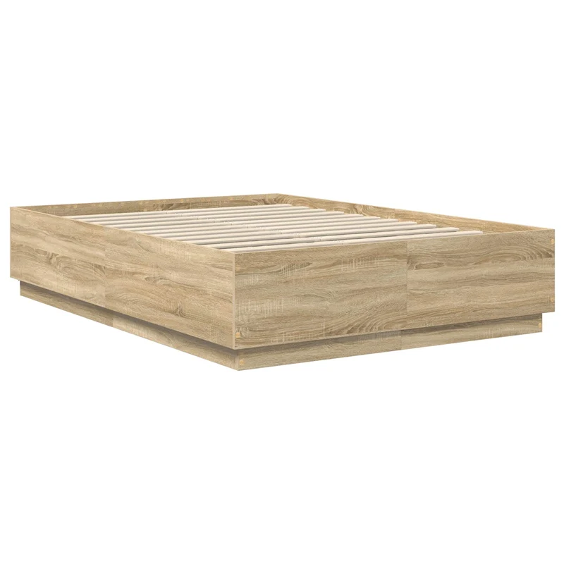 Bed Frame Sonoma Oak 160 x 200 cm Engineered Wood