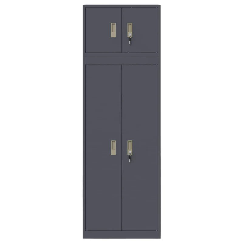 Storage Cabinet 2 pcs Anthracite 60 x 40 x 180 cm Steel