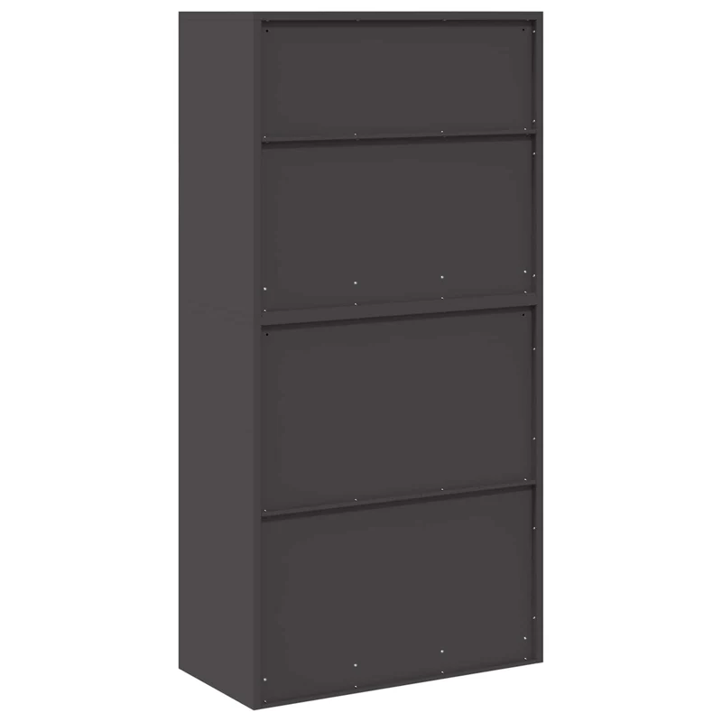 Storage Cabinet 2 pcs Black 80 x 40 x 160 cm Steel Lockable