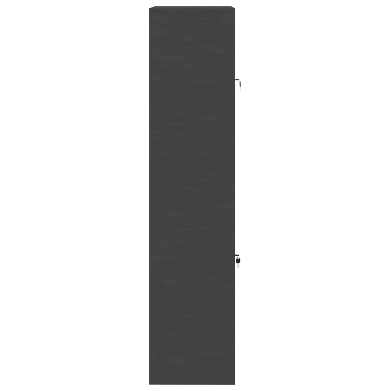 Storage Cabinet 2 pcs Black 80 x 40 x 175 cm Steel Lockable