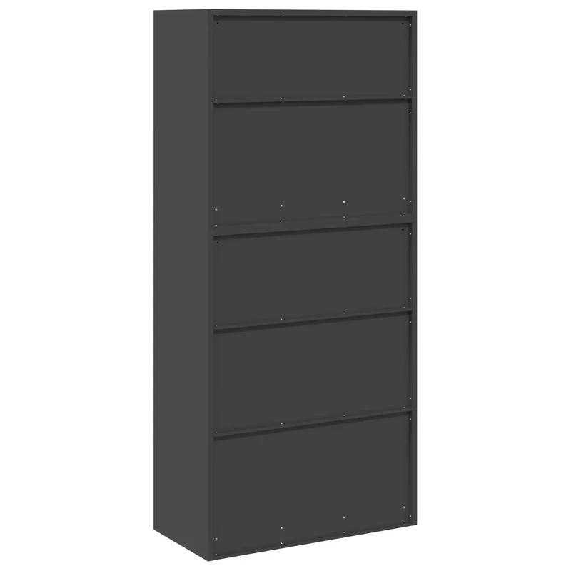 Storage Cabinet 2 pcs Black 80 x 40 x 175 cm Steel Lockable