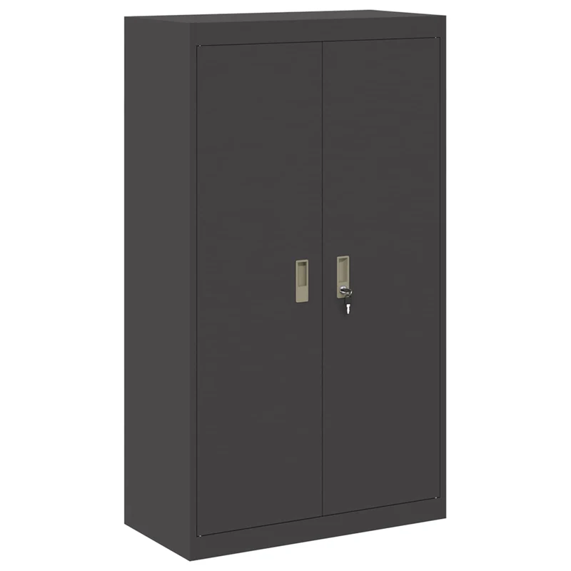 Storage Cabinet 2 pcs Black 80 x 40 x 210 cm Steel Lockable
