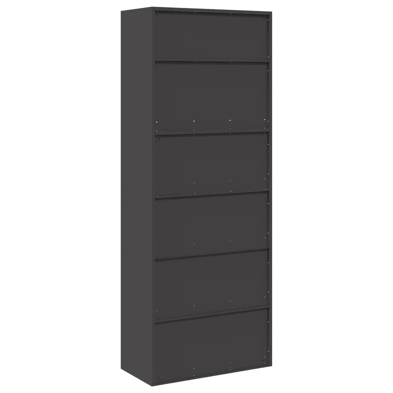Storage Cabinet 2 pcs Black 80 x 40 x 210 cm Steel Lockable