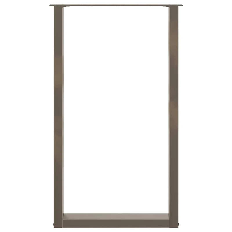 Bar Table Legs U-Shaped 2 pcs Natural Steel 60x(100-101) cm Steel