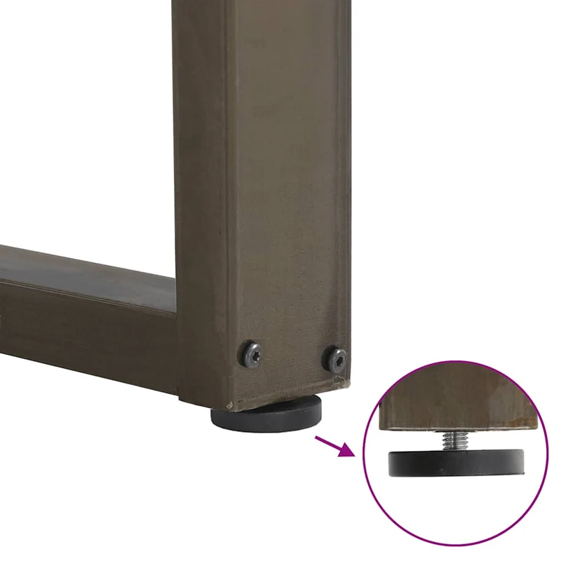 Bar Table Legs U-Shaped 2 pcs Natural Steel 60x(100-101) cm Steel