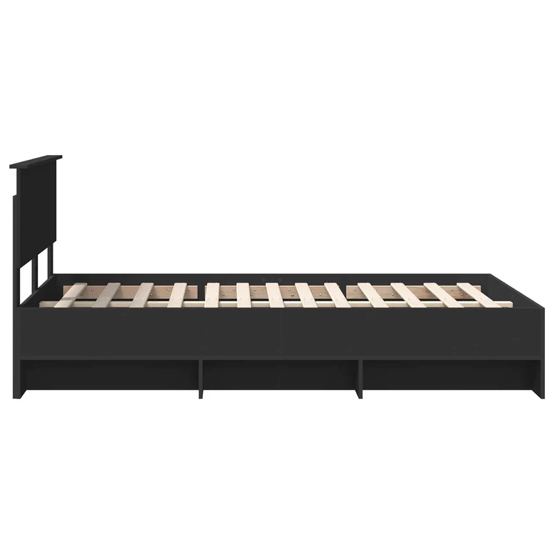 Bed Frame Black 120 x 190 cm Engineered Wood