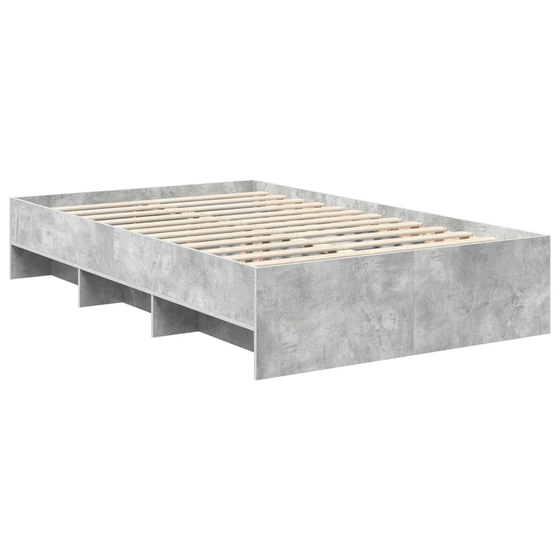 Bed Frame Concrete Grey 120 x 190 cm Engineered Wood