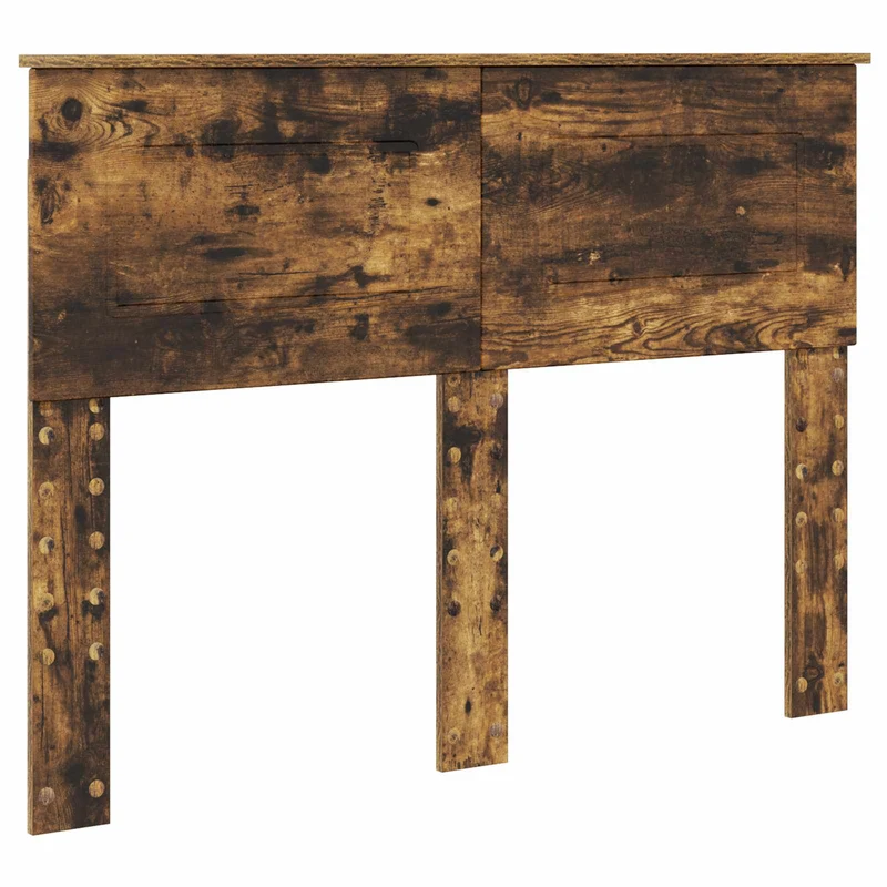 Bed Frame Smoked Oak 120 x 190 cm Engineered Wood