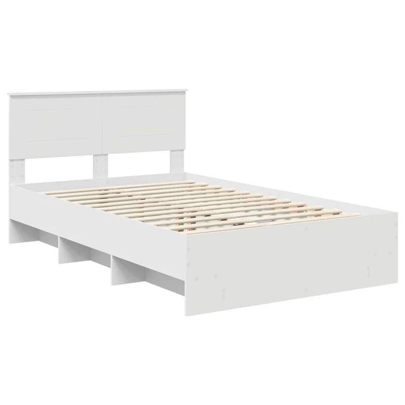 Bed Frame White 120 x 200 cm Engineered Wood