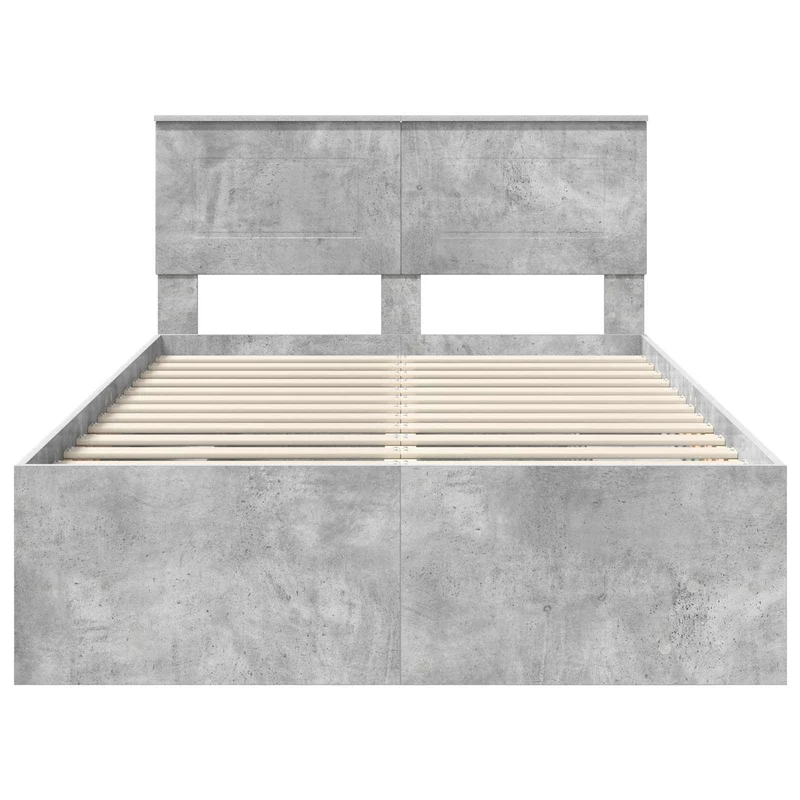 Bed Frame Concrete Grey 120 x 200 cm Engineered Wood