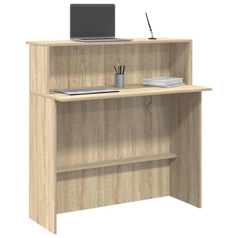 Reception Desk Sonoma Oak 100x50x103,5 cm Engineered Wood