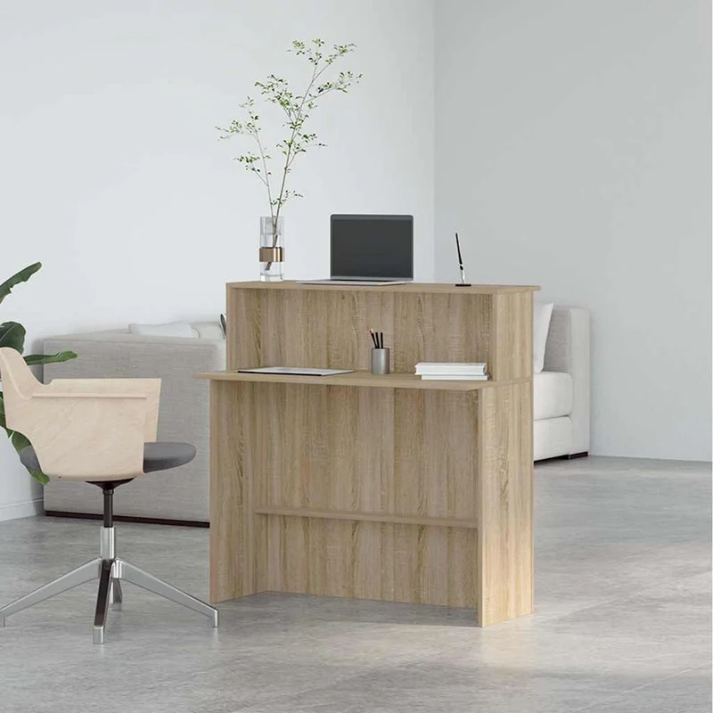Reception Desk Sonoma Oak 100x50x103,5 cm Engineered Wood