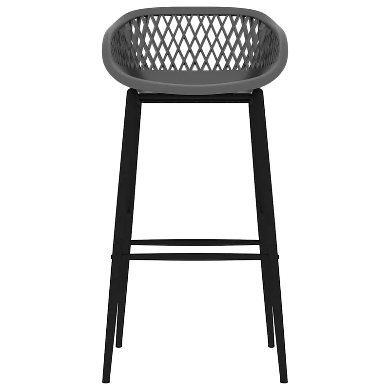 5 Piece Bar Set Black and Grey